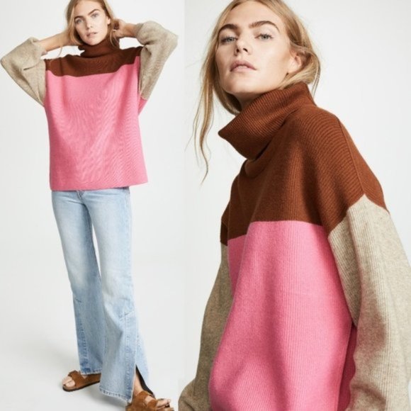Free People Softly Structured Color Block Sweater - Picture 5 of 8